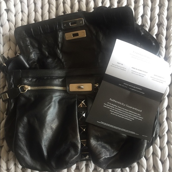 Last Day!MARC JACOBS BLACK STUDDED MESSENGER - Picture 7 of 9